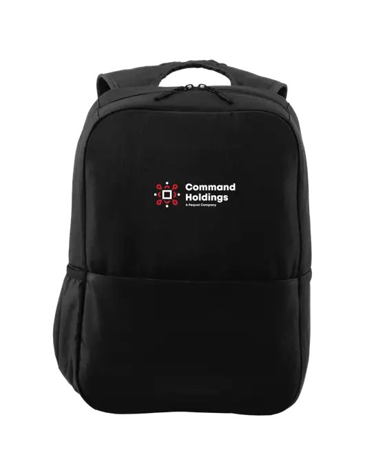 Access Square Laptop Black Backpack w/Command Holdings Logo