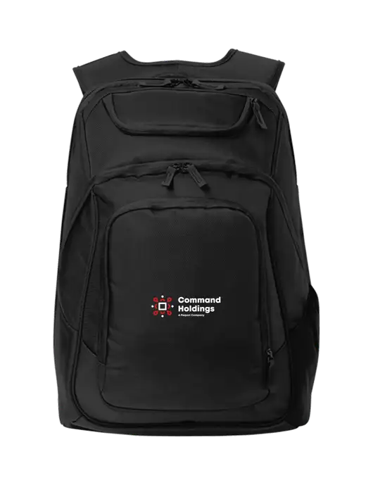 Executive Black Laptop Backpack w/Command Holdings Logo