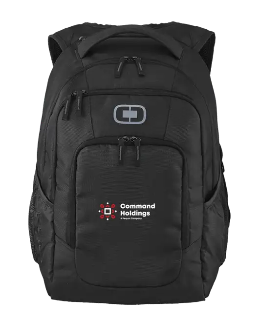OGIO Black Logan Laptop Backpack
 w/Command Holdings Logo