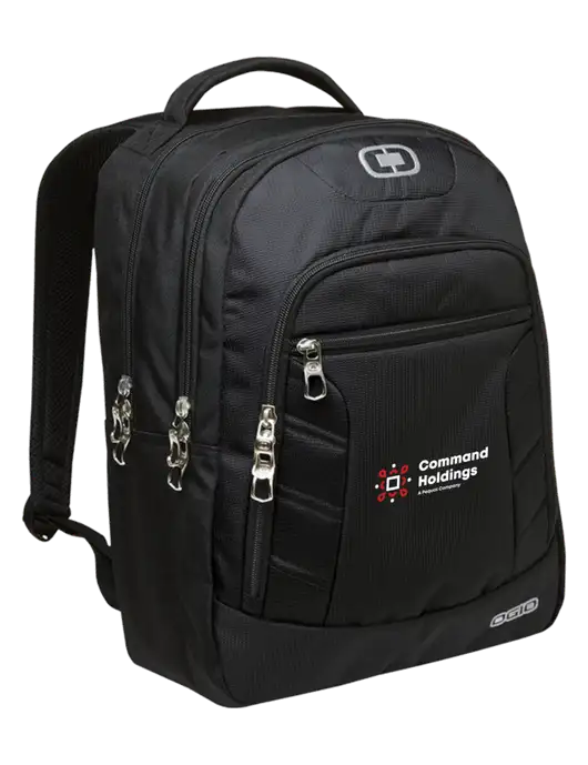 OGIO Black/Silver Colton Laptop Backpack
 w/Command Holdings Logo