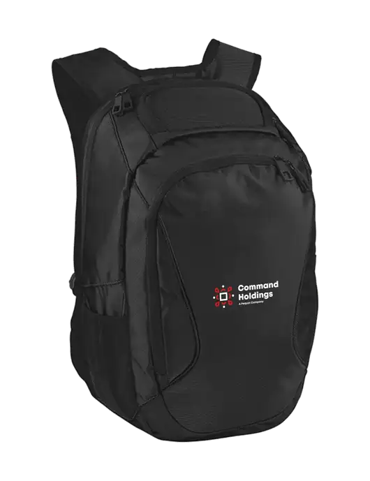 Stealth Black Laptop Backpack w/Command Holdings Logo