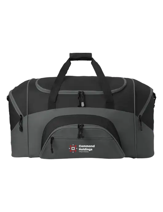 Standard Colorblock Black/Dark Grey Sport Duffel w/Command Holdings Logo