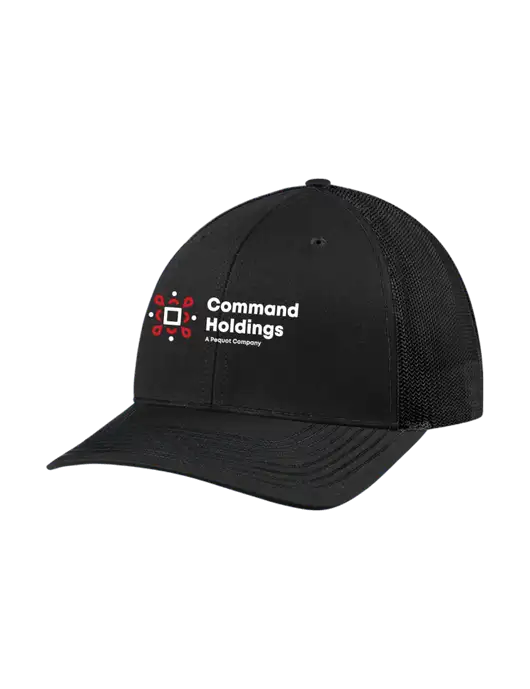 Richardson Adjustable Snapback Original 112 Trucker Cap Black w/Black Mesh w/Command Holdings Logo