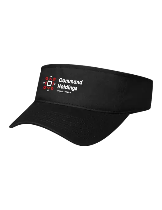 Black Cap Visor w/Command Holdings Logo