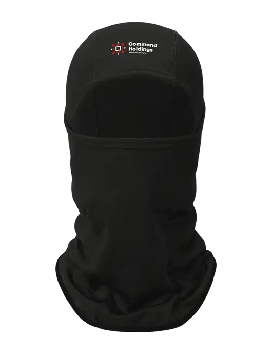 Black CornerStone Smooth Fleece Face Mask w/Command Holdings Logo
