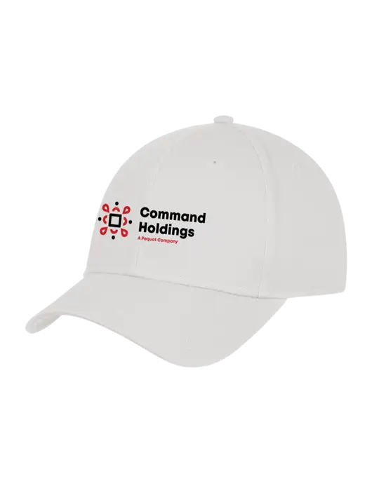 White Structured Cap Hook & Loop w/Command Holdings Logo
