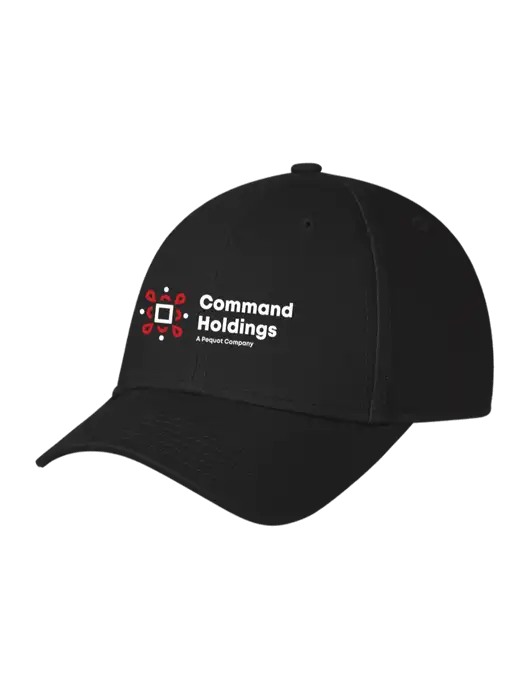 Black Structured Cap Hook & Loop w/Command Holdings Logo