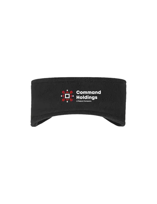 Black Stretch Fleece Headband w/Command Holdings Logo