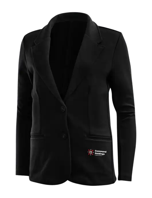 Black Womens Knit Blazer w/Command Holdings Logo