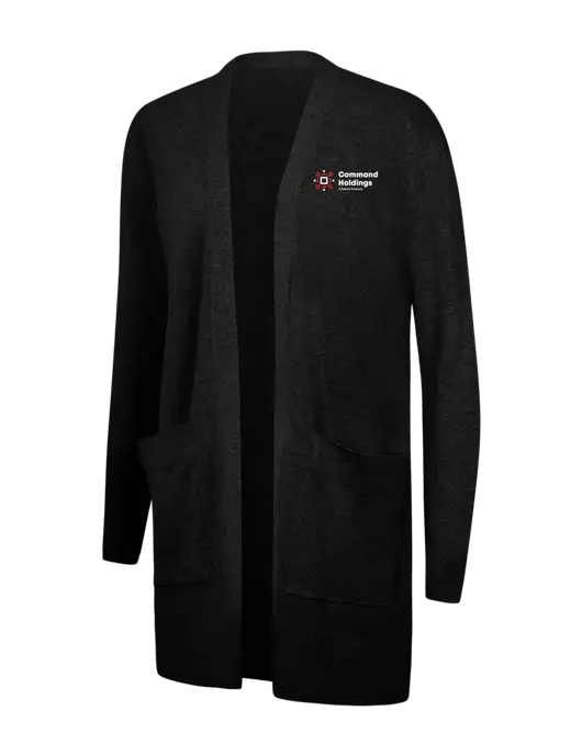 Mercer+Mettle Womens Black Open Front Cardigan Sweater w/Command Holdings Logo