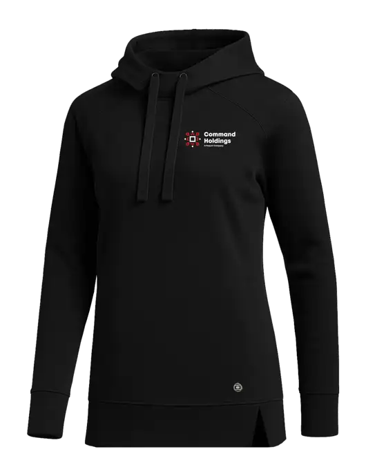 OGIO Black Womens Luuma Pullover Fleece Hoodie w/Command Holdings Logo