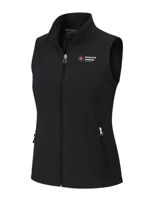 Black Womens Core Soft Shell Vest w/Command Holdings Logo