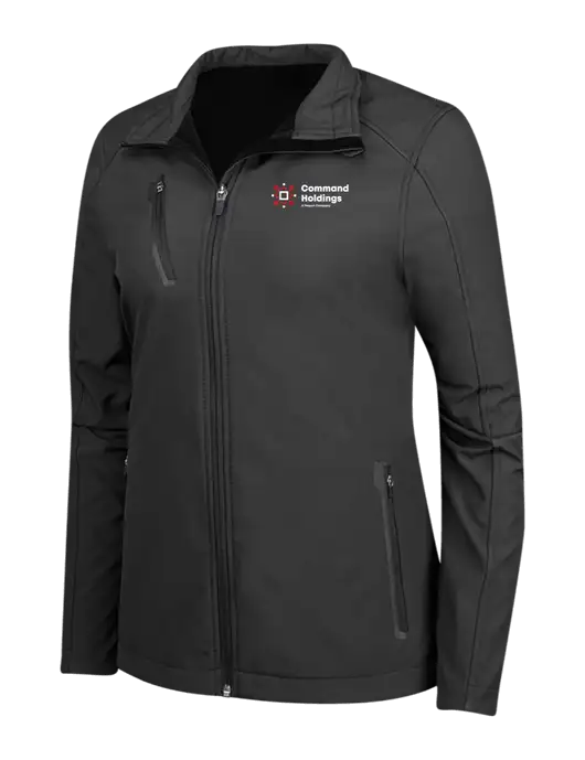 Black Womens Welded Softshell Jacket w/Command Holdings Logo