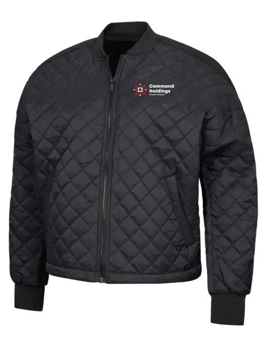 Mercer+Mettle Black Womens Boxy Quilted Jacket w/Command Holdings Logo