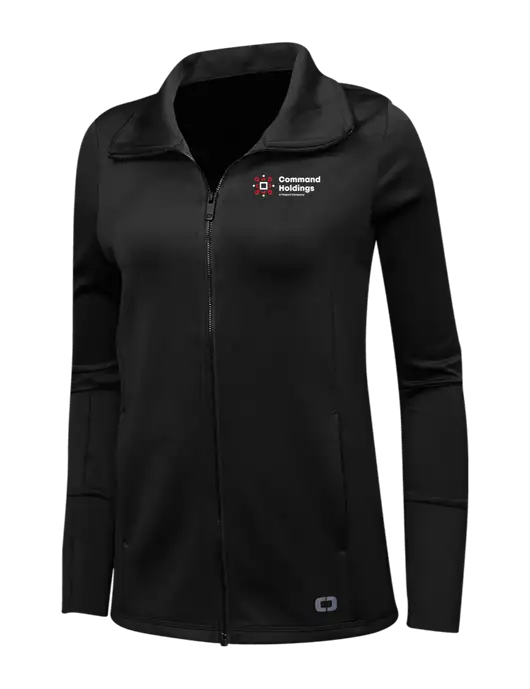 OGIO Black Womens Endurance Modern Performance Full-Zip w/Command Holdings Logo